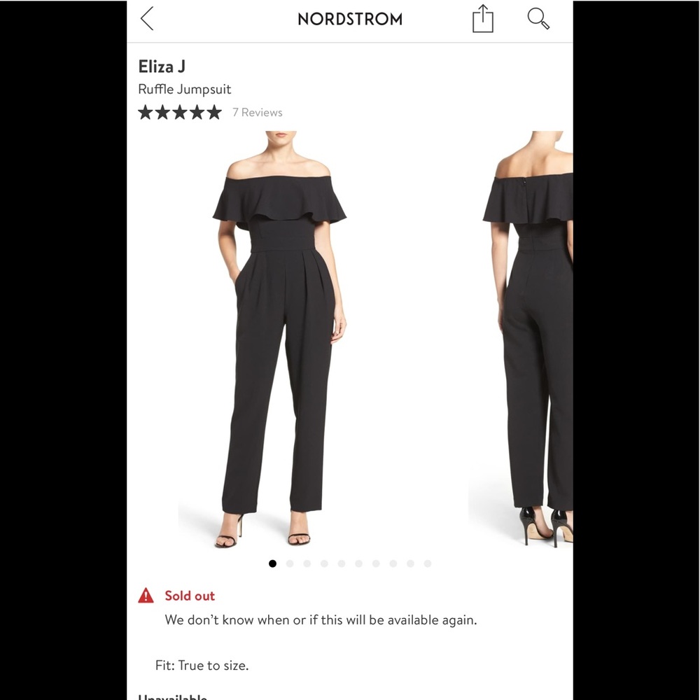Eliza J ruffle jumpsuit